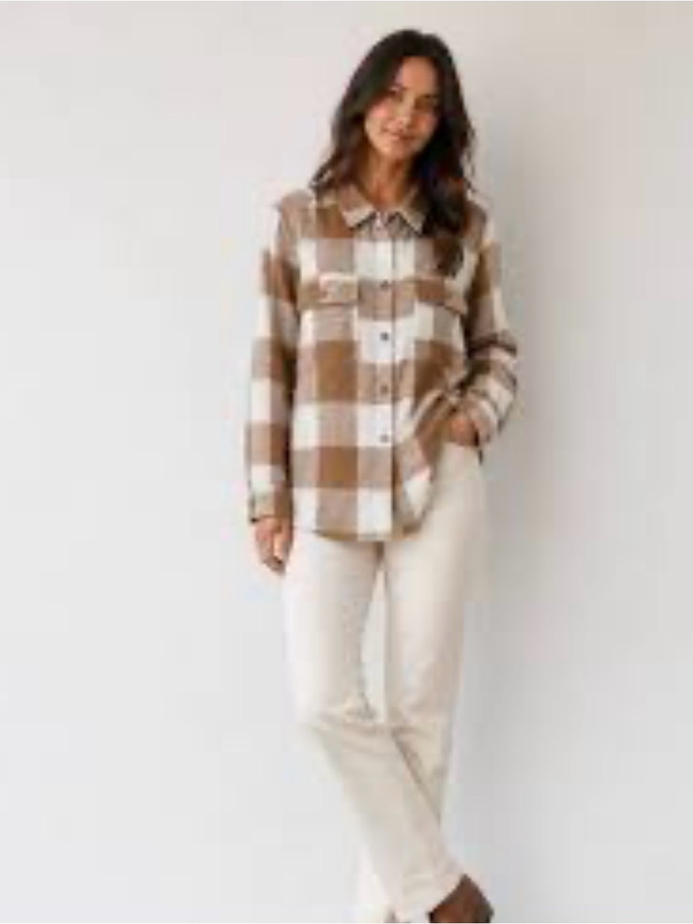 Button Down Warm Fall / Winter Knit Shirt